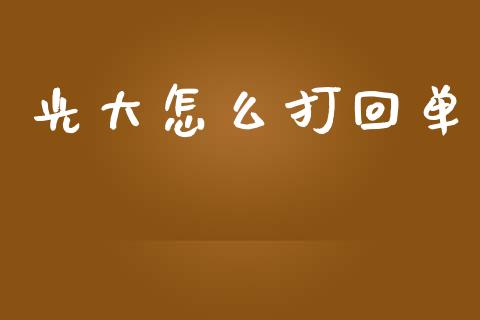 光大怎么打回单_https://www.lansai.wang_期货资讯_第1张