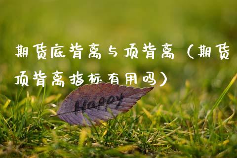 期货底背离与顶背离（期货顶背离指标有用吗）_https://www.lansai.wang_股票知识_第1张
