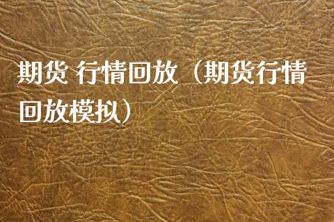 期货 行情回放（期货行情回放模拟）_https://www.lansai.wang_期货行情_第1张