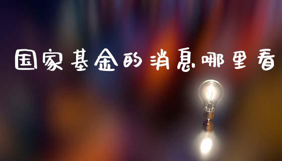 国家基金的消息哪里看_https://www.lansai.wang_理财百科_第1张