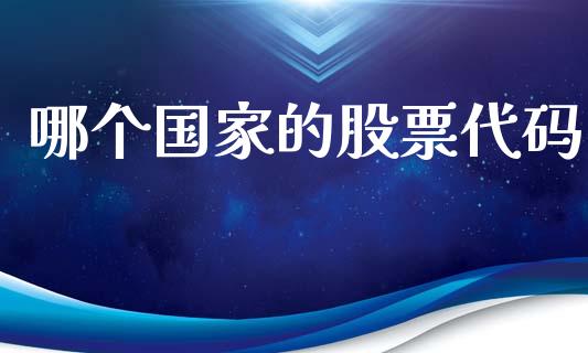 哪个国家的股票代码_https://www.lansai.wang_基金理财_第1张