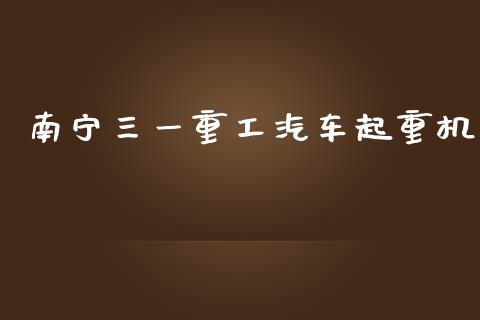 南宁三一重工汽车起重机_https://www.lansai.wang_股票问答_第1张