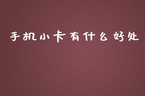 手机小卡有什么好处_https://www.lansai.wang_期货品种_第1张
