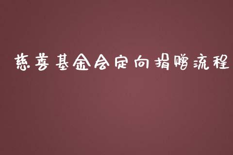 慈善基金会定向捐赠流程_https://www.lansai.wang_基金理财_第1张