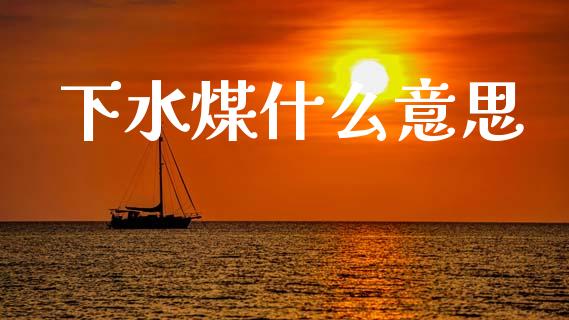 下水煤什么意思_https://www.lansai.wang_股票知识_第1张