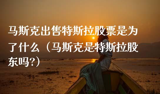马斯克出售特斯拉股票是为了什么（马斯克是特斯拉股东吗?）_https://www.lansai.wang_股票知识_第1张