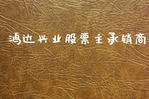 鸿达兴业股票主承销商_https://www.lansai.wang_期货行情_第1张