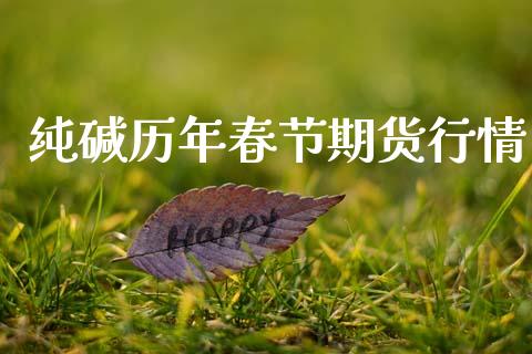 纯碱历年春节期货行情_https://www.lansai.wang_期货行情_第1张