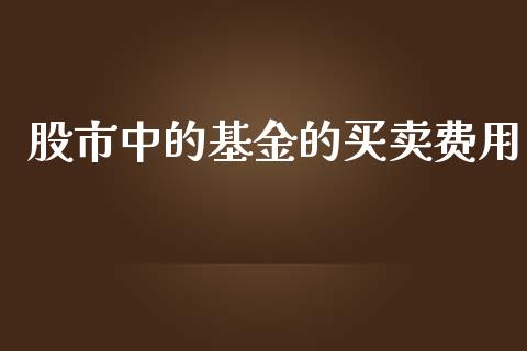 股市中的基金的买卖费用_https://www.lansai.wang_基金理财_第1张