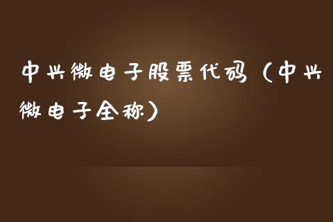 中兴微电子股票代码（中兴微电子全称）_https://www.lansai.wang_股票知识_第1张