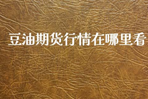 豆油期货行情在哪里看_https://www.lansai.wang_期货资讯_第1张