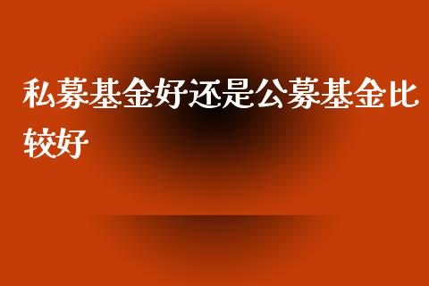 私募基金好还是公募基金比较好_https://www.lansai.wang_基金理财_第1张