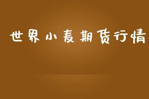 世界小麦期货行情_https://www.lansai.wang_期货资讯_第1张