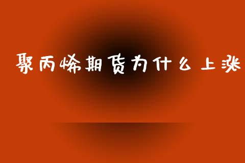 聚丙烯期货为什么上涨_https://www.lansai.wang_期货学院_第1张