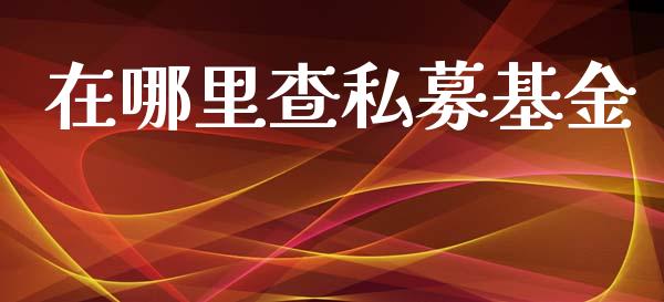 在哪里查私募基金_https://www.lansai.wang_基金理财_第1张