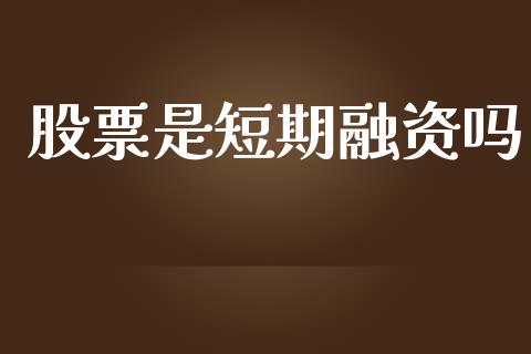 股票是短期融资吗_https://www.lansai.wang_期货行情_第1张