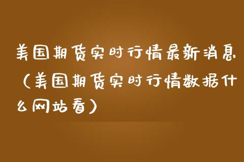 美国期货实时行情最新消息（美国期货实时行情数据什么网站看）_https://www.lansai.wang_期货资讯_第1张