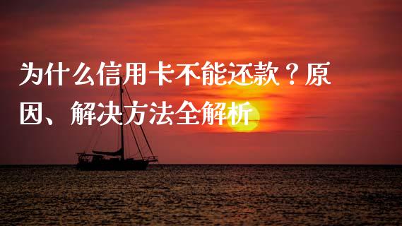 为什么信用卡不能还款？原因、解决方法全解析_https://www.lansai.wang_期货行情_第1张