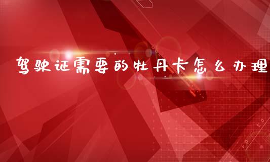 驾驶证需要的牡丹卡怎么办理_https://www.lansai.wang_股票知识_第1张