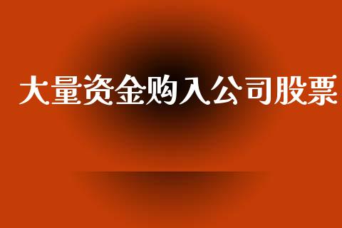 大量资金购入公司股票_https://www.lansai.wang_期货行情_第1张