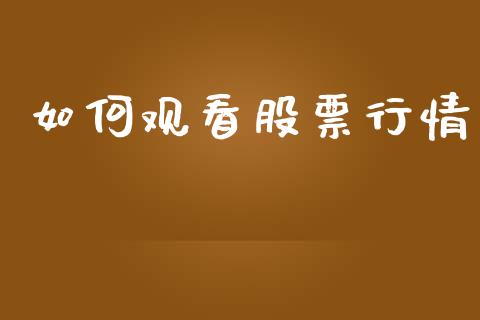 如何观看股票行情_https://www.lansai.wang_股票知识_第1张
