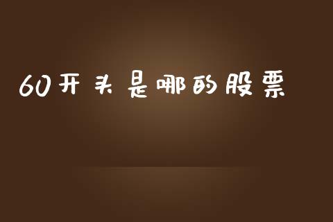 60开头是哪的股票_https://www.lansai.wang_基金理财_第1张