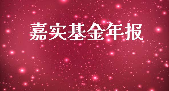 嘉实基金年报_https://www.lansai.wang_基金理财_第1张