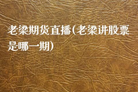 老梁期货直播(老梁讲股票是哪一期)_https://www.lansai.wang_恒生指数_第1张