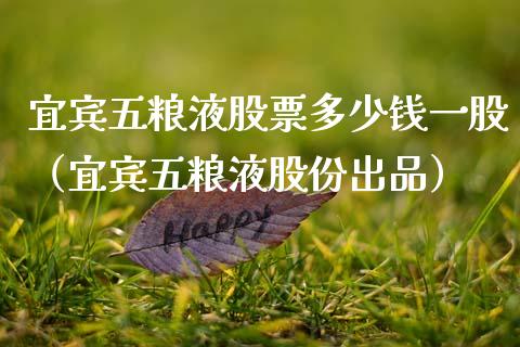 宜宾五粮液股票多少钱一股（宜宾五粮液股份出品）_https://www.lansai.wang_股票知识_第1张