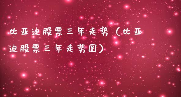 比亚迪股票三年走势（比亚迪股票三年走势图）_https://www.lansai.wang_股票问答_第1张