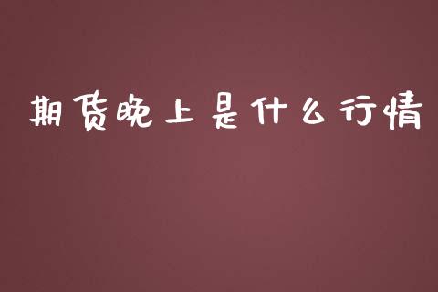 期货晚上是什么行情_https://www.lansai.wang_期货资讯_第1张