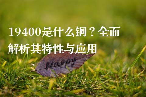 19400是什么铜？全面解析其特性与应用_https://www.lansai.wang_期货学院_第1张