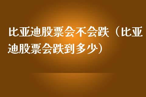 比亚迪股票会不会跌（比亚迪股票会跌到多少）_https://www.lansai.wang_股票问答_第1张