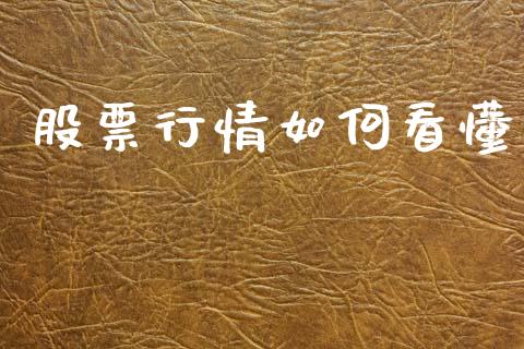 股票行情如何看懂_https://www.lansai.wang_股票知识_第1张