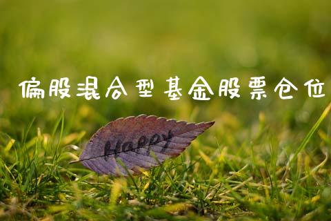 偏股混合型基金股票仓位_https://www.lansai.wang_基金理财_第1张