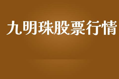 九明珠股票行情_https://www.lansai.wang_股票知识_第1张