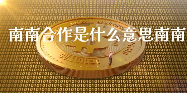 南南合作是什么意思南南_https://www.lansai.wang_期货行情_第1张