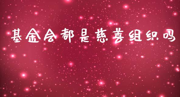 基金会都是慈善组织吗_https://www.lansai.wang_未分类_第1张