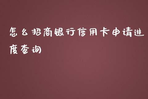 怎么招商银行信用卡申请进度查询_https://www.lansai.wang_期货资讯_第1张