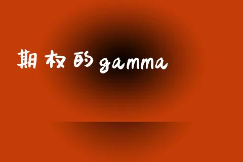 期权的gamma_https://www.lansai.wang_股票问答_第1张