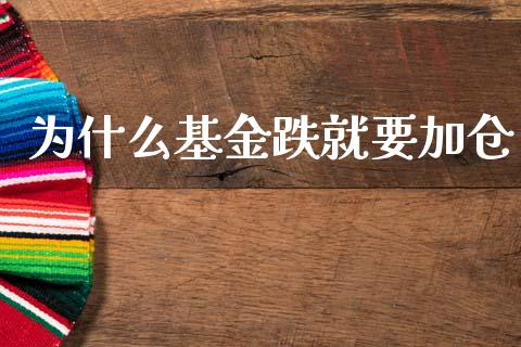 为什么基金跌就要加仓_https://www.lansai.wang_基金理财_第1张