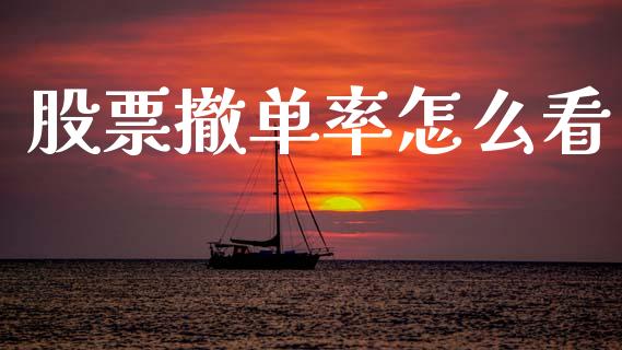股票撤单率怎么看_https://www.lansai.wang_基金理财_第1张