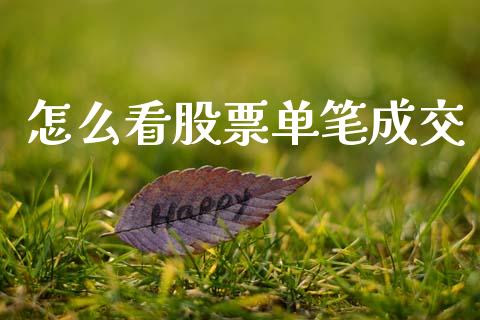 怎么看股票单笔成交_https://www.lansai.wang_期货行情_第1张