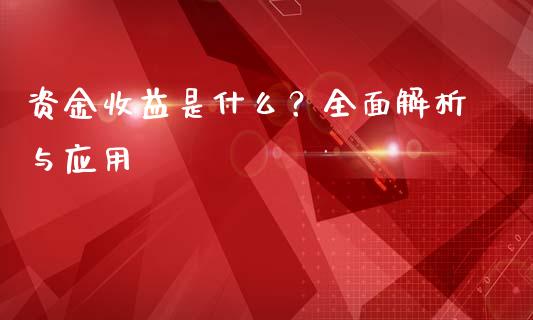资金收益是什么？全面解析与应用_https://www.lansai.wang_期货资讯_第1张