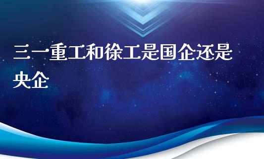 三一重工和徐工是国企还是央企_https://www.lansai.wang_股票知识_第1张