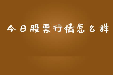 今日股票行情怎么样_https://www.lansai.wang_股票问答_第1张