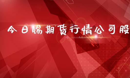 今日锡期货行情公司股_https://www.lansai.wang_恒生指数_第1张