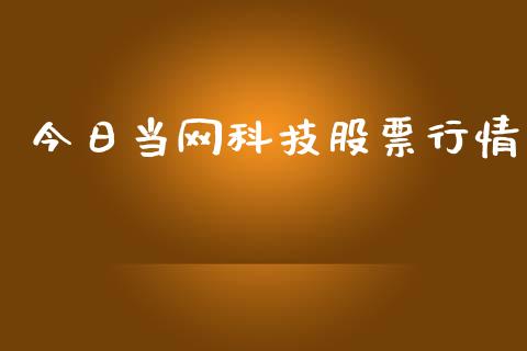 今日当网科技股票行情_https://www.lansai.wang_基金理财_第1张