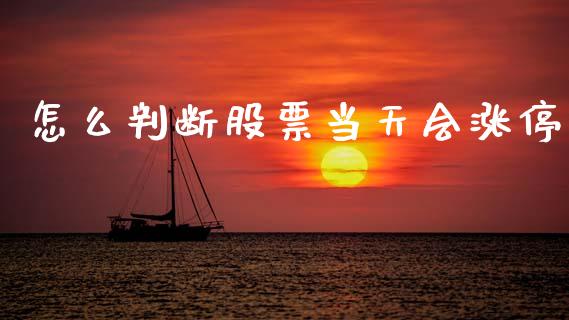 怎么判断股票当天会涨停_https://www.lansai.wang_期货行情_第1张