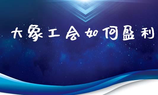 大象工会如何盈利_https://www.lansai.wang_股票问答_第1张